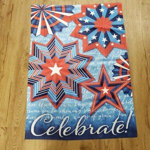 Patriotic Standard House Flag, 28"x40", EUC